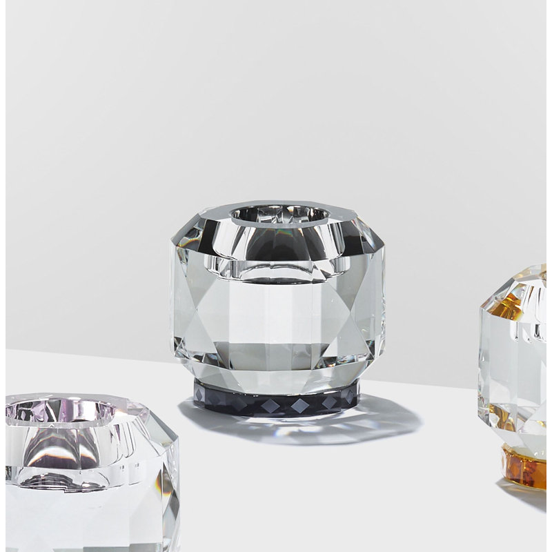 Texas Tealight Candle Holder, Clear/Black