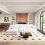 Canapé modulaire surdimensionné surdimensionné à 3 places - Duvet rembourré de coussins en plumes, fermeture à glissière pour un nettoyage facile, confortable et élégant