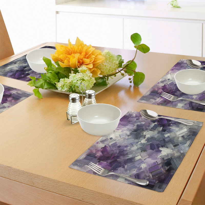 Ensemble de 4 napperons en mauve Ambesonne
