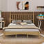 Grand lit plateforme en bois