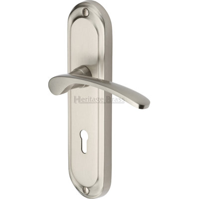 Heritage Brass Door Handle Lever Lock Ambassador Design