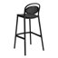 Tabouret de bar empilable de 76 cm (29,9 po), tabouret de comptoir en plastique résistant aux intempéries, sans assemblage, avec dossier et assise imitation rotin pour une utilisation intérieure et extérieure.-1331270205