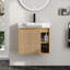 Meuble-lavabo simple Marnar 24 po avec comptoir en céramique, meuble-lavabo mural avec lavabo en céramique-789223540-789223547