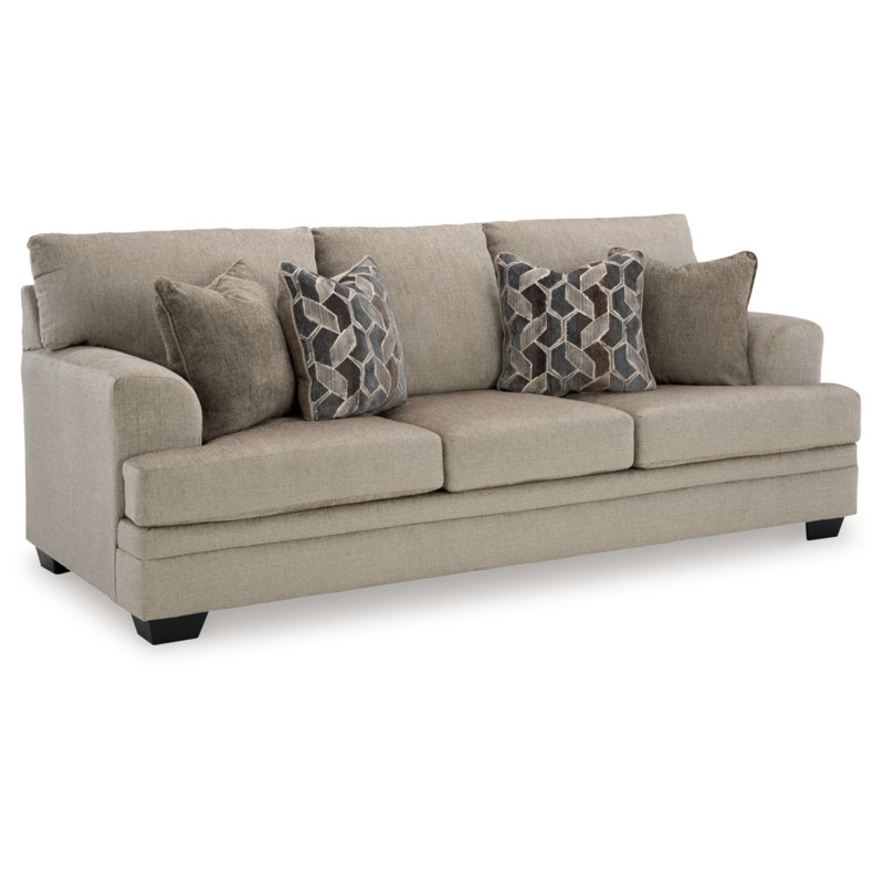 Fiarvale 92'' Upholstered Sofa, Beige 100% Polyester