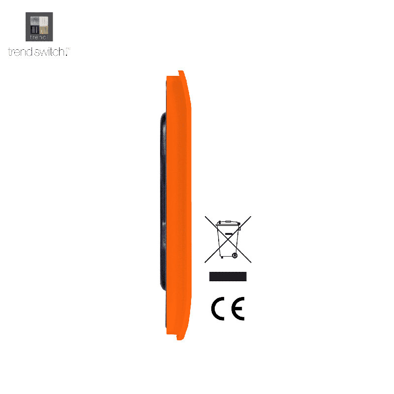 Trendi Switch Double Blanking Plate, Orange