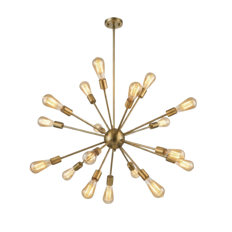 Callida 18 - Light Dimmable Sputnik Sphere Chandelier, Gold, 21.25" H x 28.5" W, No