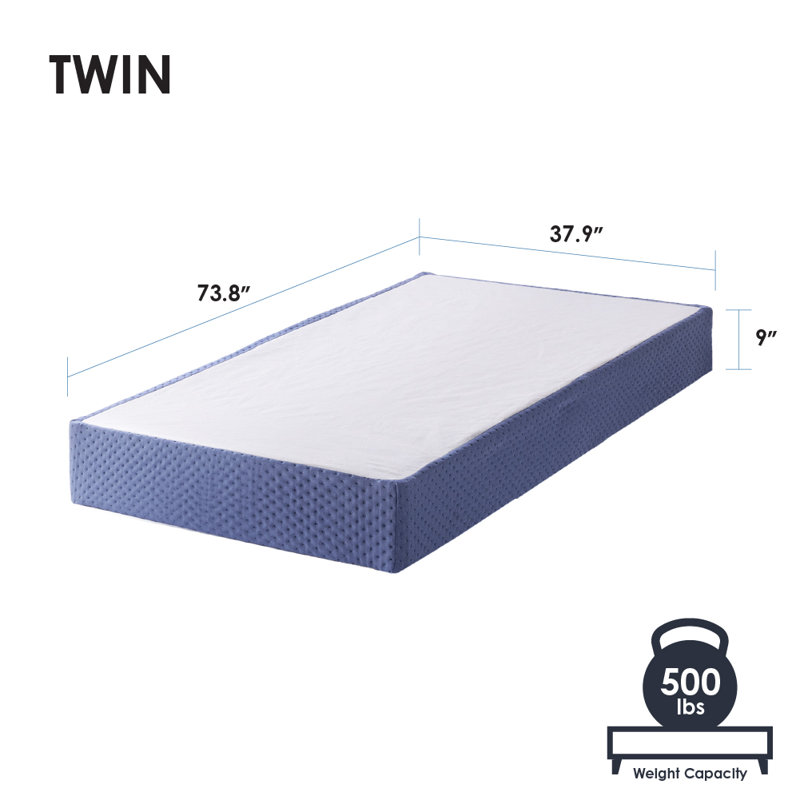 Sommier tapissier Huxley, Bleu marine, Simple