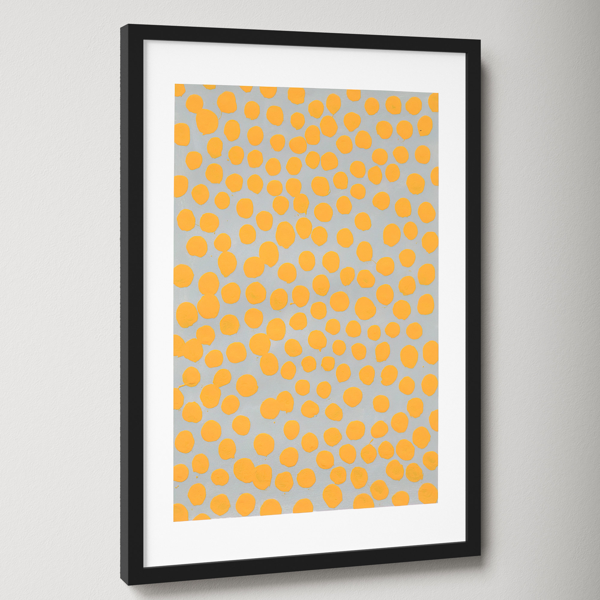 Saffron On Gray by Michela Sorrentino, Black, 20" H x 14" W x 1.25" D