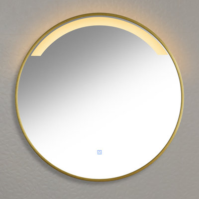Danayla Aluminum Round Mirror