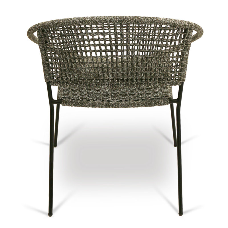 Cove Woven Rope Outdoor Arm Chair, Green/White
