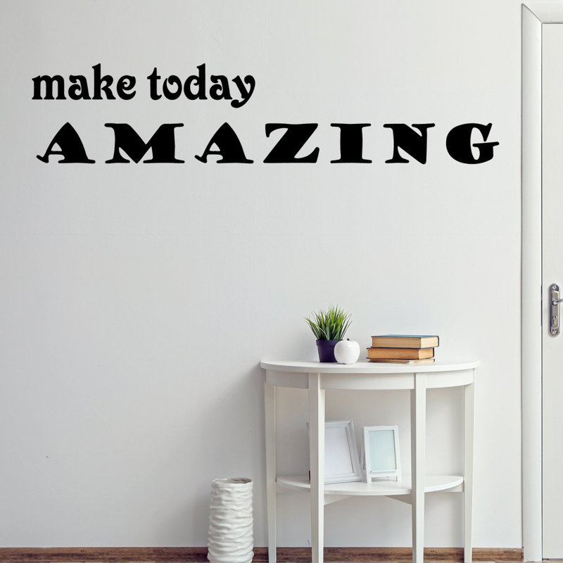 Text & Numbers Wall Decal, 12" x 44"