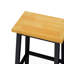 De 2 tabourets de cuisine en bois massif noir, hauteur 25,6 po, avec repose-pieds, chic pour et salle à manger 2-121593284