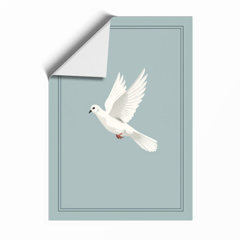 Descending Dove Minimalist - Print, Unframed, A4 - 29.7 x 21.0 cm