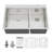 Double Bowl (60/40) Drop in Sink - 33"x22"x10" Stainless Steel Kitchen Sink 16 Gauge with Two 10" Deep Basin