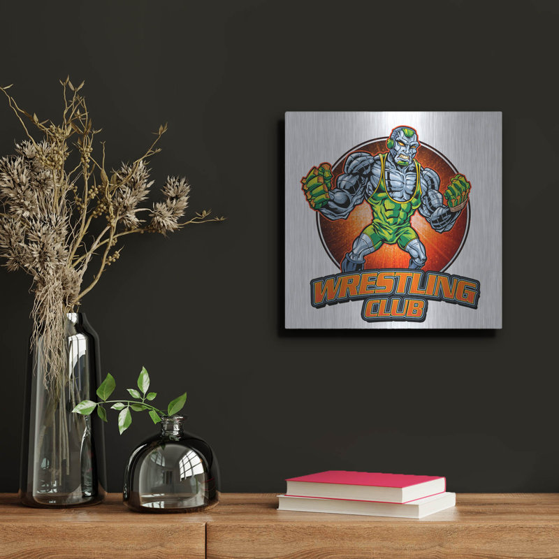 'Robot Mascot' by Flyland Designs, Metal Wall Art, 12" H x 12" W
