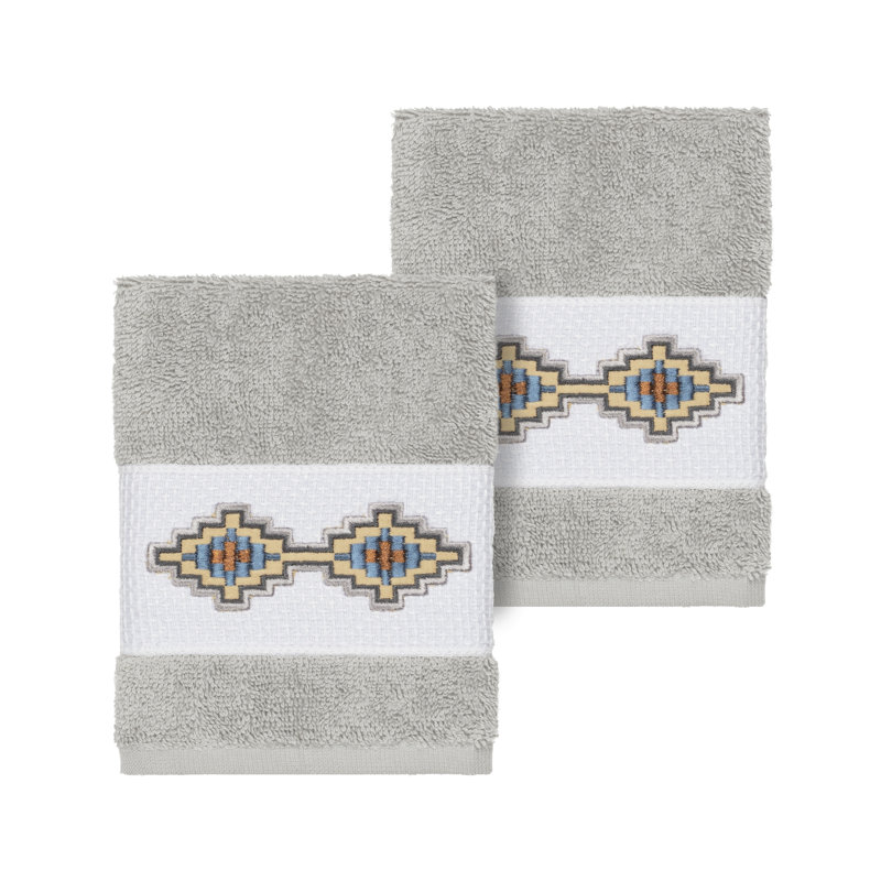 Essuie-mains en coton Gianna, Gris clair