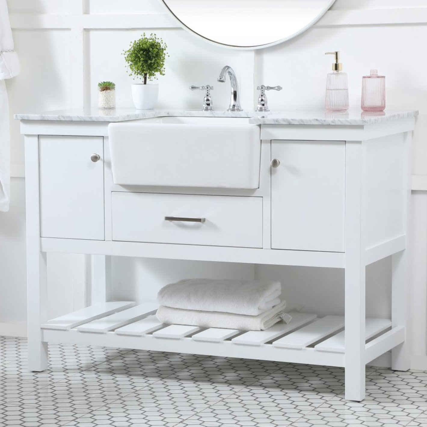 Pelaghia 48'' Single Bathroom Vanity, White