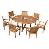 Leveb Outdoor 9 - Piece Teak Dining Set
