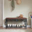 Shoe Rack Bench for Entryway, Rustic Shoe Rack, Upholstered Entryway Bench