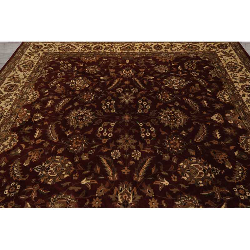 Tapis botanique traditionnel marron 10 x 10 po Kalaty