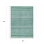 Tapis extérieur lavable à rayures turquoise et turquoise 5 pi x 8 pi