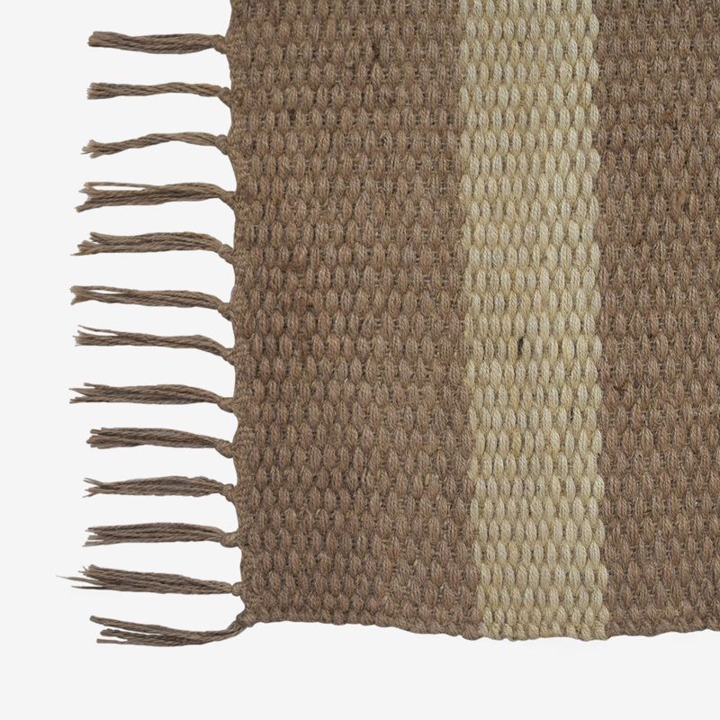 Gainey Striped Hand Woven 90cm X 150cm Area Rug