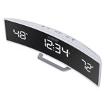 La Crosse Technology Curved Mirrored LED Tabletop Clock