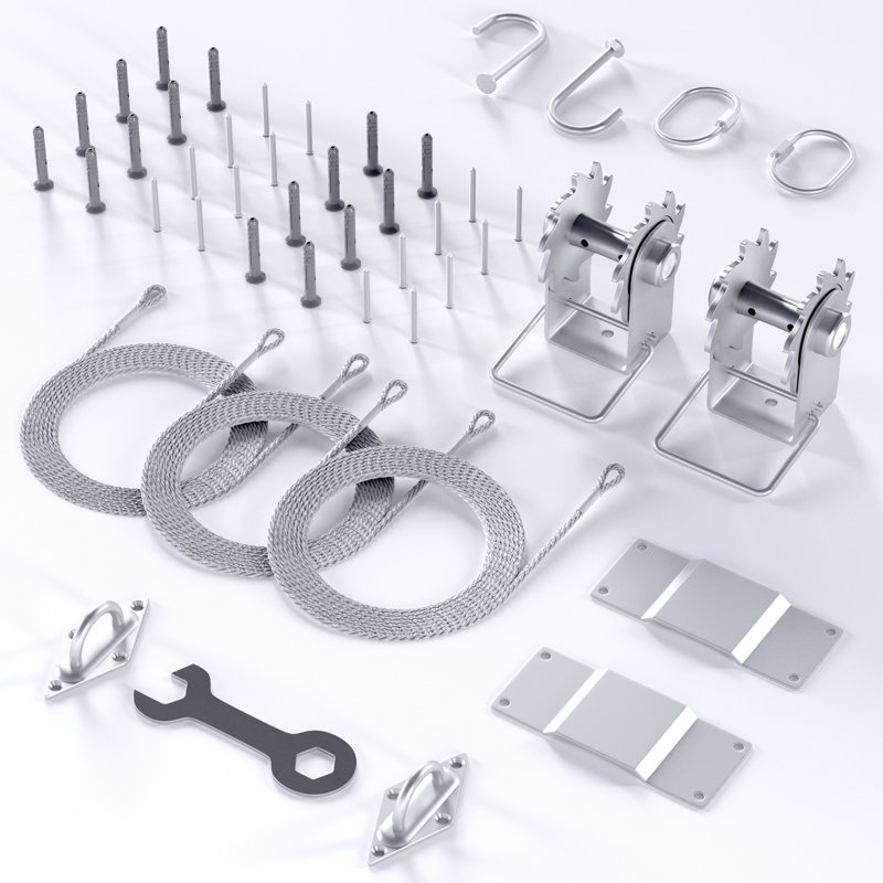 Premium Stainless Steel Winch Set for Rectangle Shade Sails