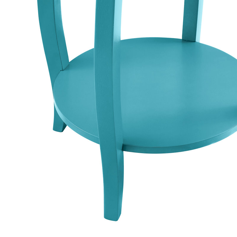 Table de bout avec rangement Everill, Bleu sarcelle foncé