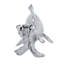 Figurine décorative poisson, accessoire de table en résine argent 10 pouces