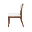 Walnut Finish Upholstered Dining Chairs Set Of 2 - Traditional Elegant Fabric Side Chairs With Curved Lines, Solid Hardwood Frame