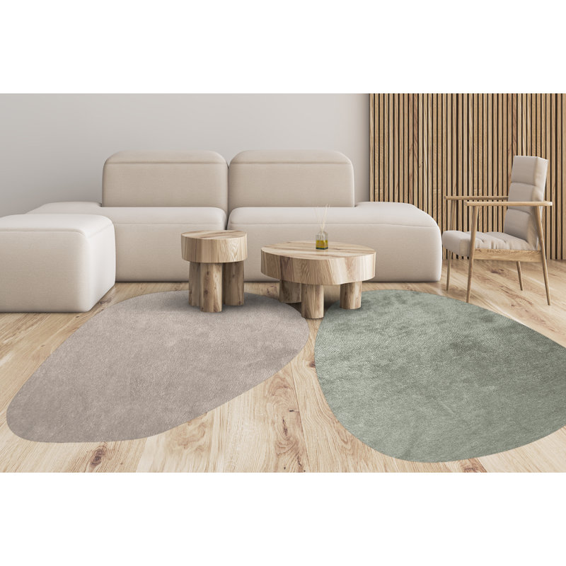 Caeran Vinyl Machine Printed Area Rug, Rectangle 6'6.3" x 9'4.6"