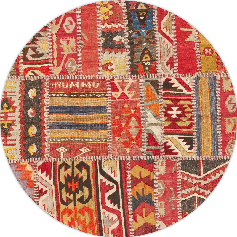 Adryen Moroccan Vinyl Machine Printed Area Rug, Rectangle 150 x 150cm