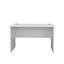 Bureau d'écriture moderne minimaliste, 47 pouces de large, blanc pur, surface de travail rectangulaire spacieuse