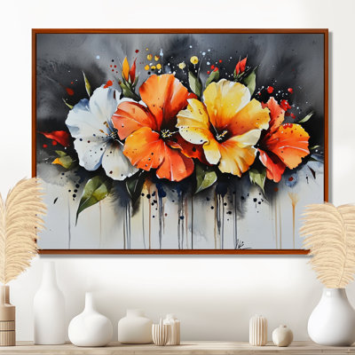 «Transitional Autumn Hibiscus Gardens II - Hibiscus», reproduction sur toile
