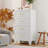 Metal White 3 Drawer Nightstand-1016352789