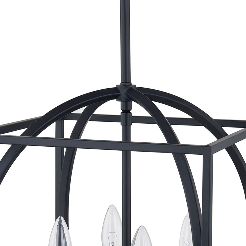 Luminaire suspendu pour cuisine 4 lumières Tressia, Noir