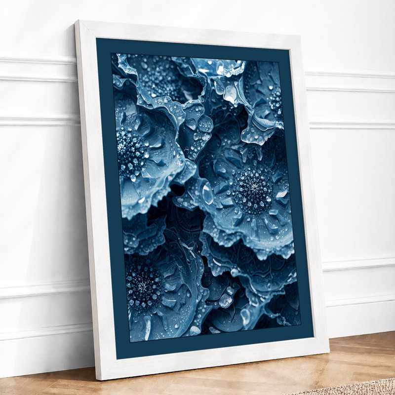 Fragmented Ice Minimalist - Print, A1 - 84.1 x 59.4 cm, White