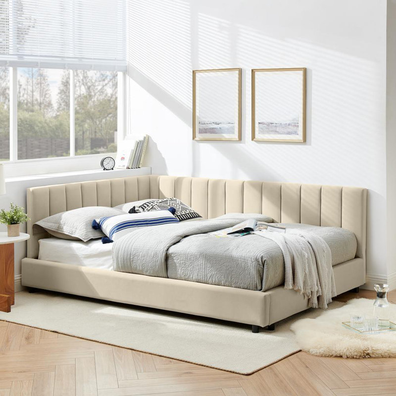 Upholstered Daybed, Beige