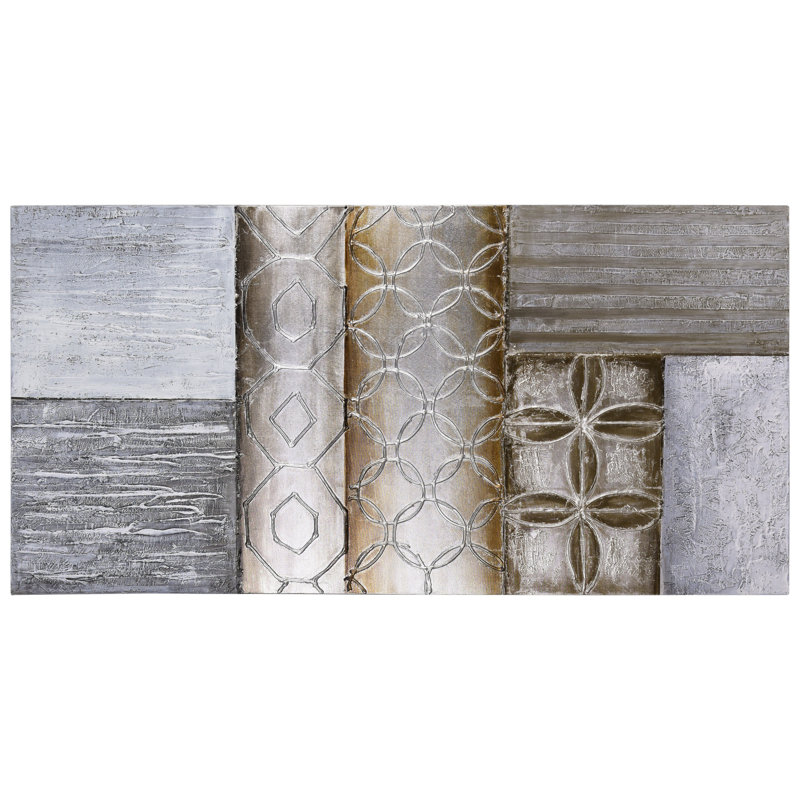 Stacked 1 Textured Metallic Hand Painted Canvas Wall Art by Martin Edwards