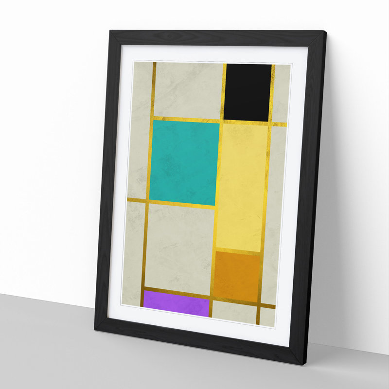 Abstract Lines - Picture Frame Graphic Art, Black, 65cm H x 48cm W x 2cm D