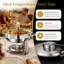 Round Chafing Dish Buffet Set 5QT, Stainless Steel Food Warmer with Lid
