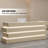 Scandinavian Style Front Desk in Beige with Creative Design and LED Lighting