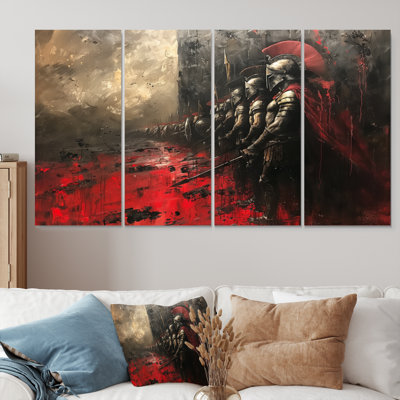 300 Spartan Warriors Against Persia I - Army Wall Art Living Room Set