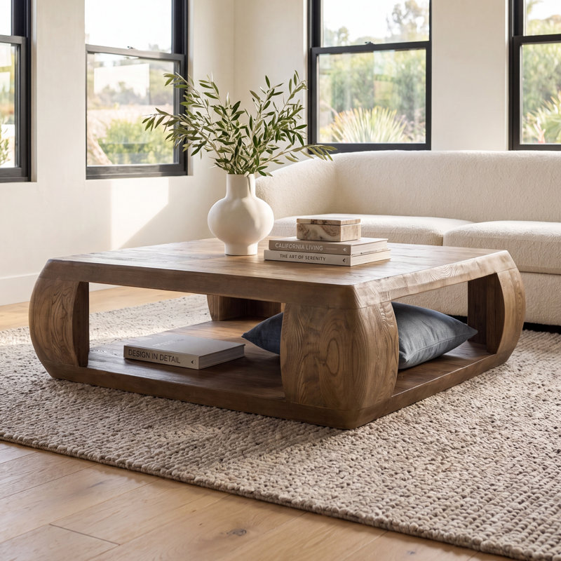 Juna Solid Wood Top Single Coffee Table