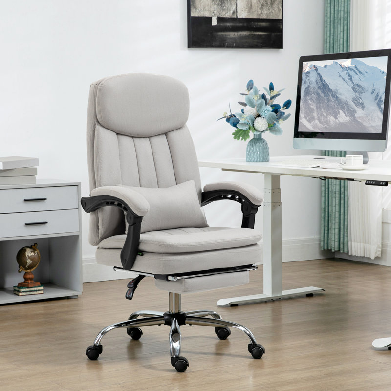 Fauteuil de direction en microfibre Vinsetto, Gris clair