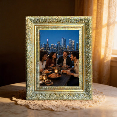 5" x 7" Antique Gold 3 PCS Memory Picture Frame for Gallery Wall Decor