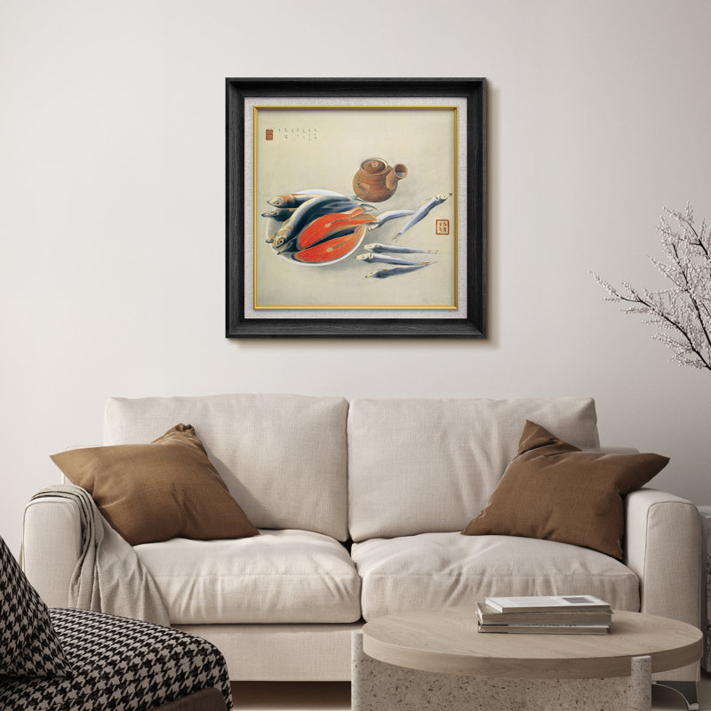 Œuvre d'art japonais de fruits de mer japonais, photos de cuisine asiatique traditionnelle, impression sur toile encadrée