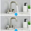 Robinet de salle de bain 4 pouces en nickel brossé - contrôle à deux poignées et bonde escamotable pour lavabo avec ensemble à 2 poignées-121597110