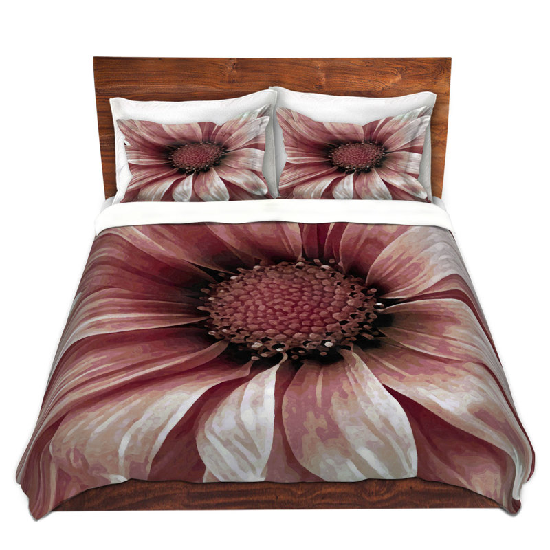 Ensemble de housse de couette Angelina, 1 housse simple + 1 taie standard, Rose